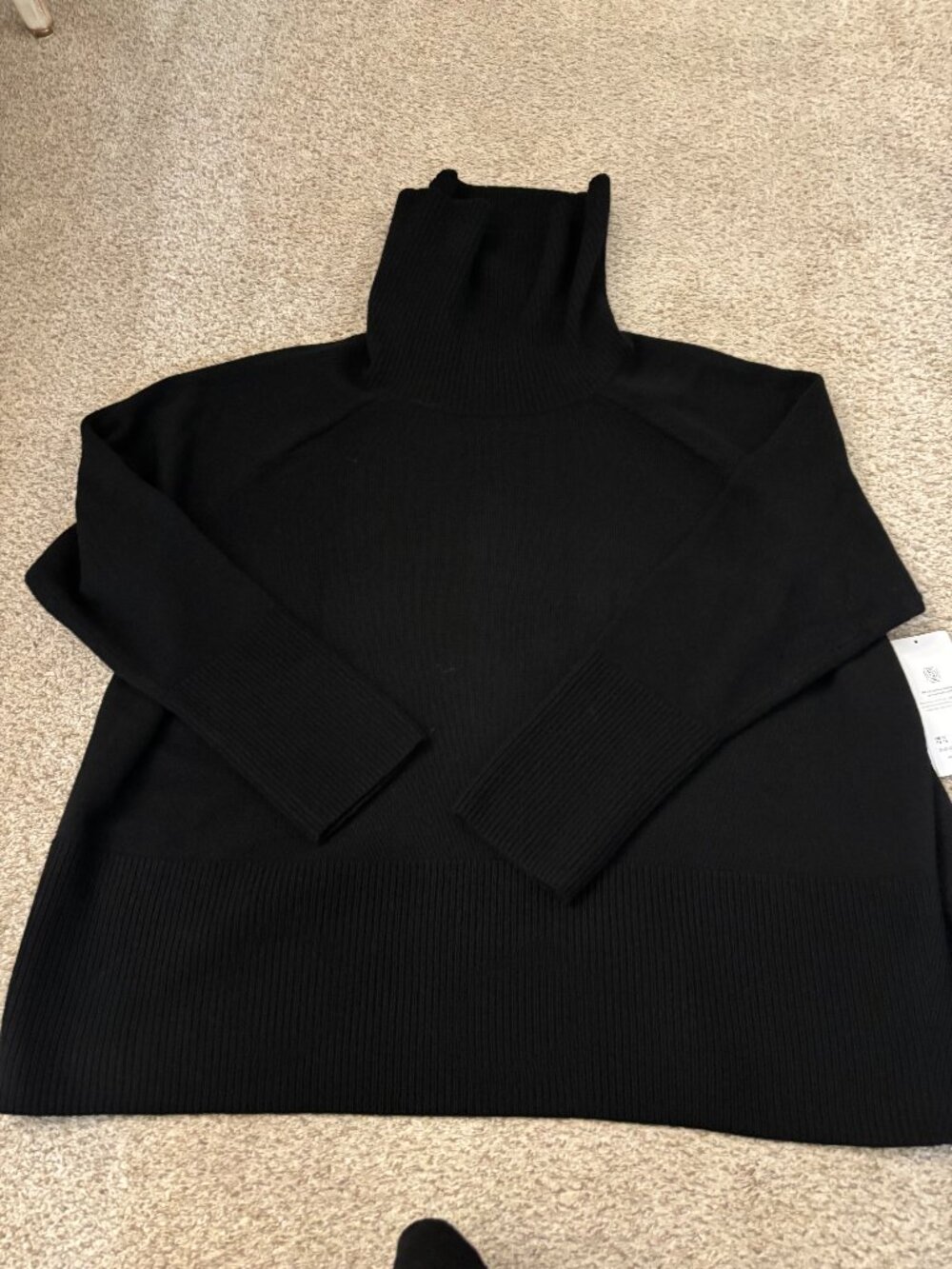 NWT Athleta Alpine Turtleneck sweater black sz 1X